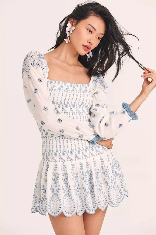 TunicTopPeakFlirty Vacay Eyelet Mini Dress