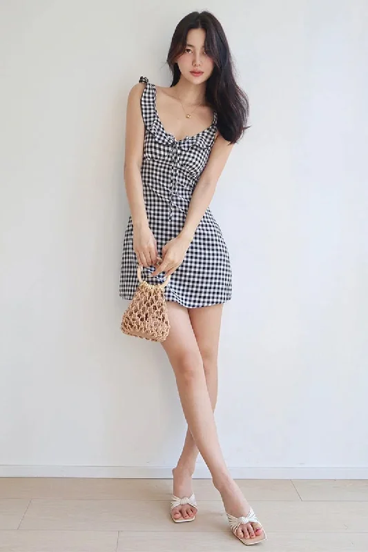 TunicTopHaloKatherine Plaid Mini Dress